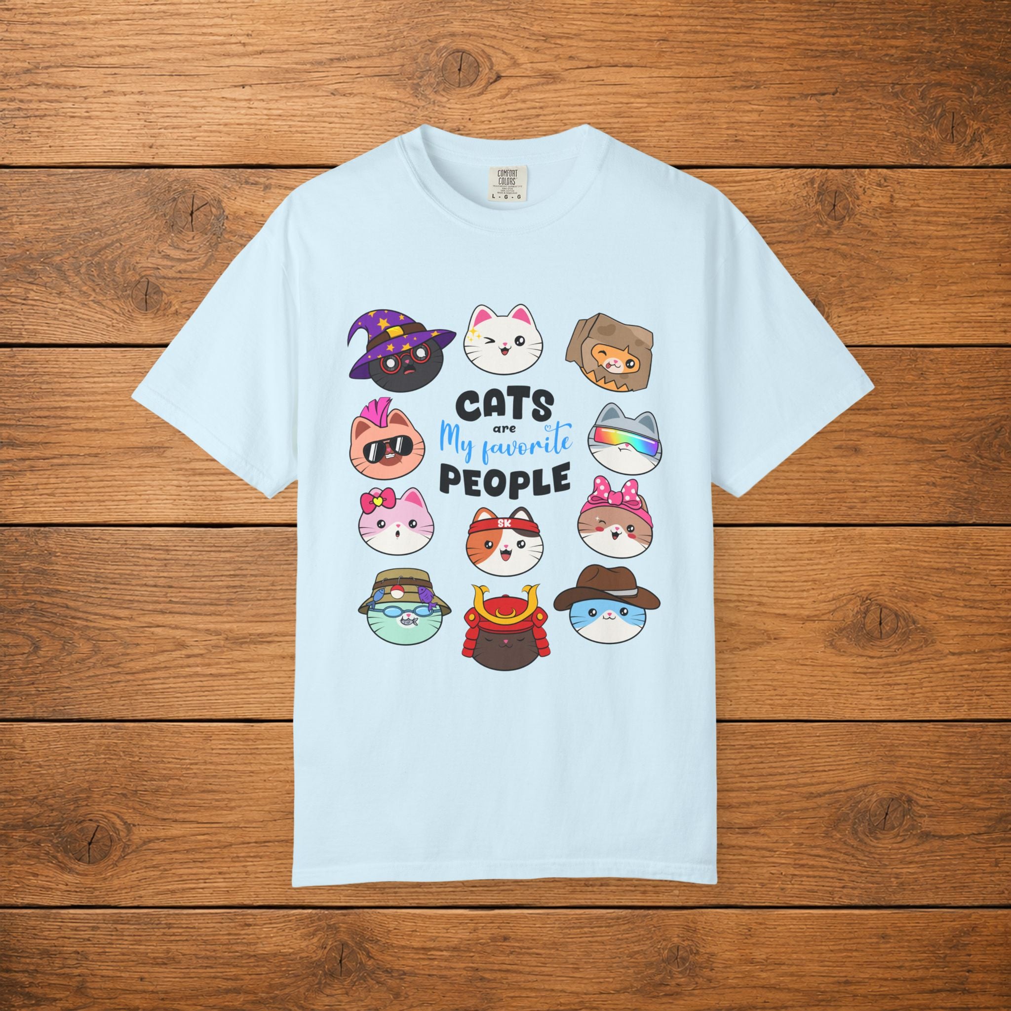 Cats Are My People T-shirt | Cute Cartoon Cat Faces