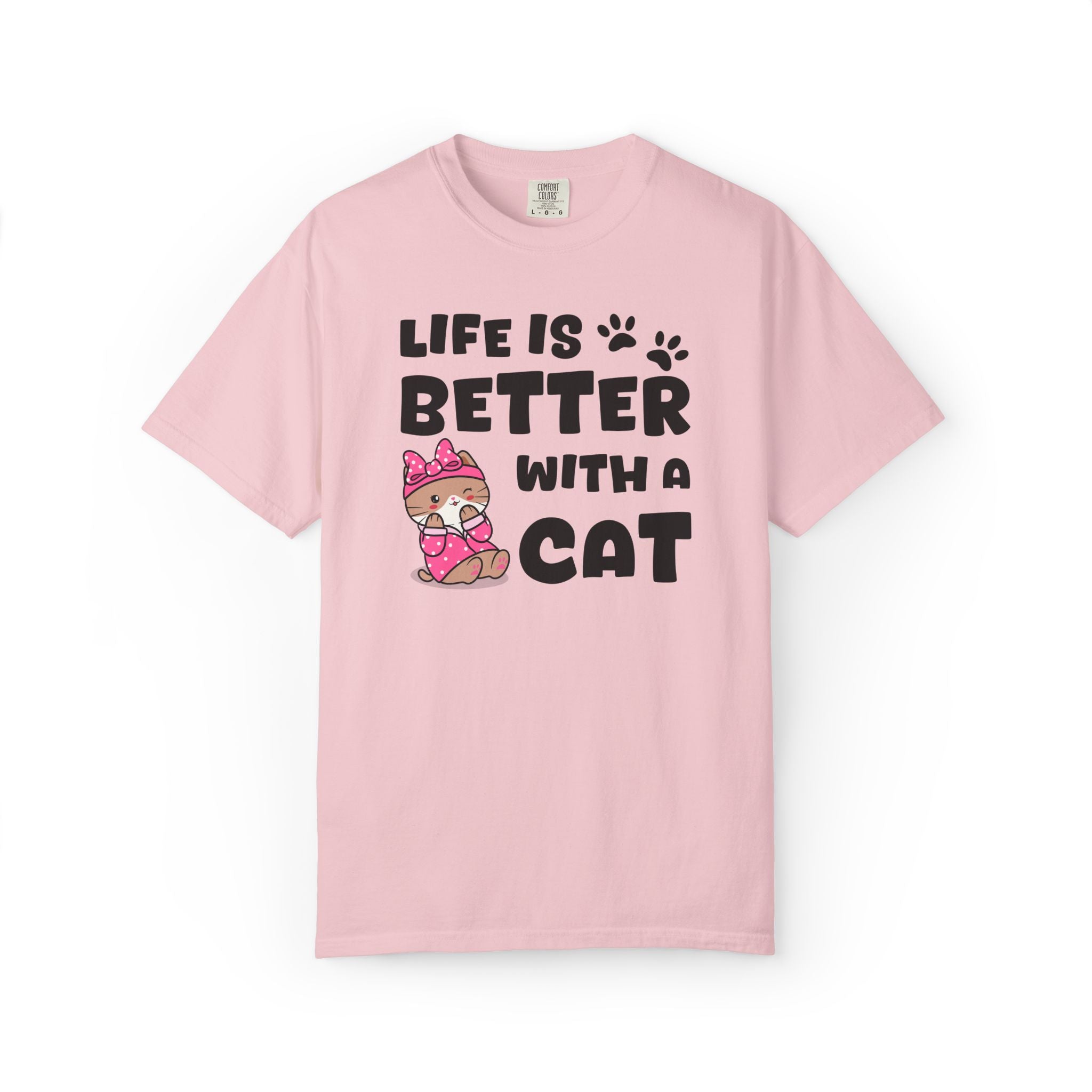 Life Is Better With A Cat T-shirt | Priscilla