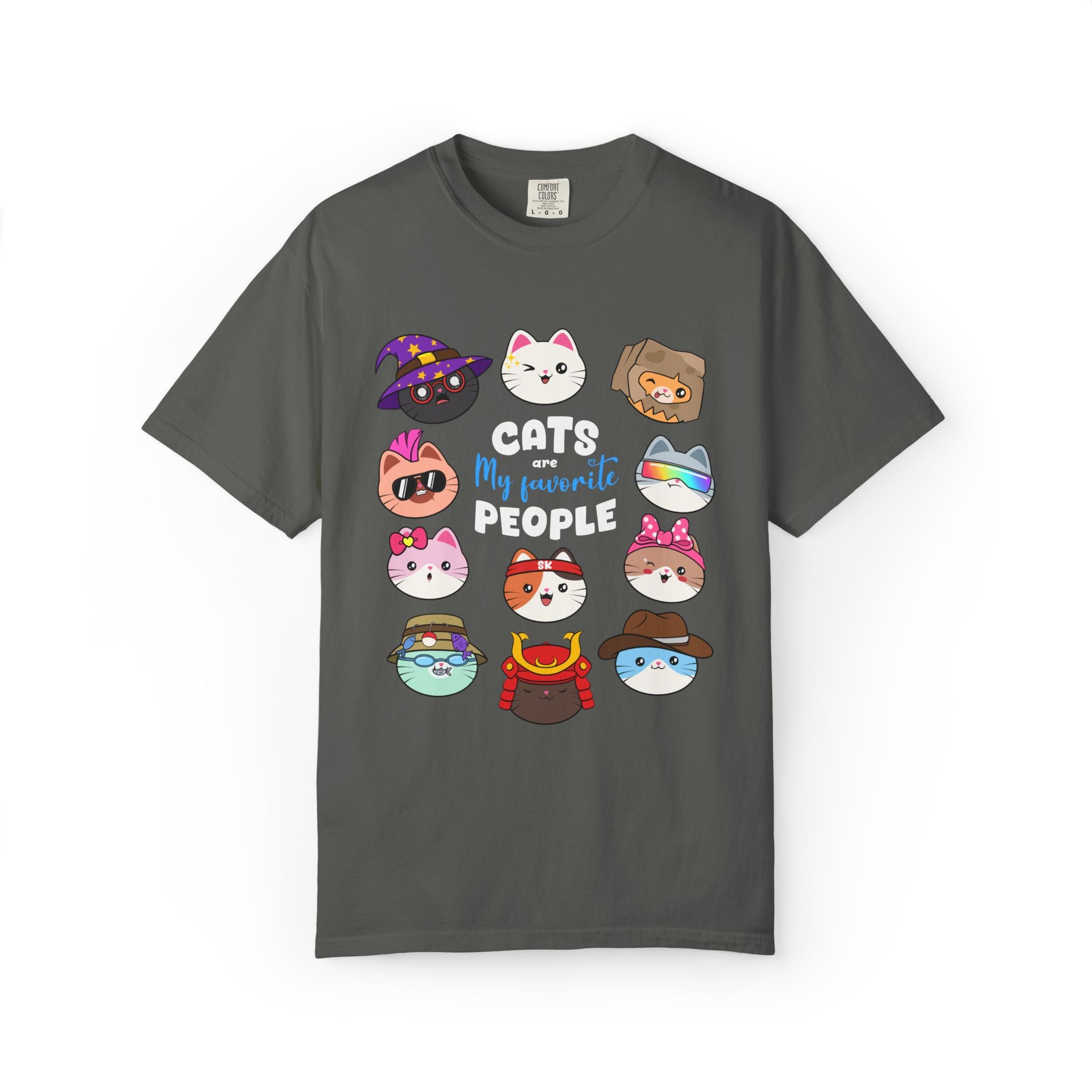 Cats Are My People T-shirt | Cute Cartoon Cat Faces