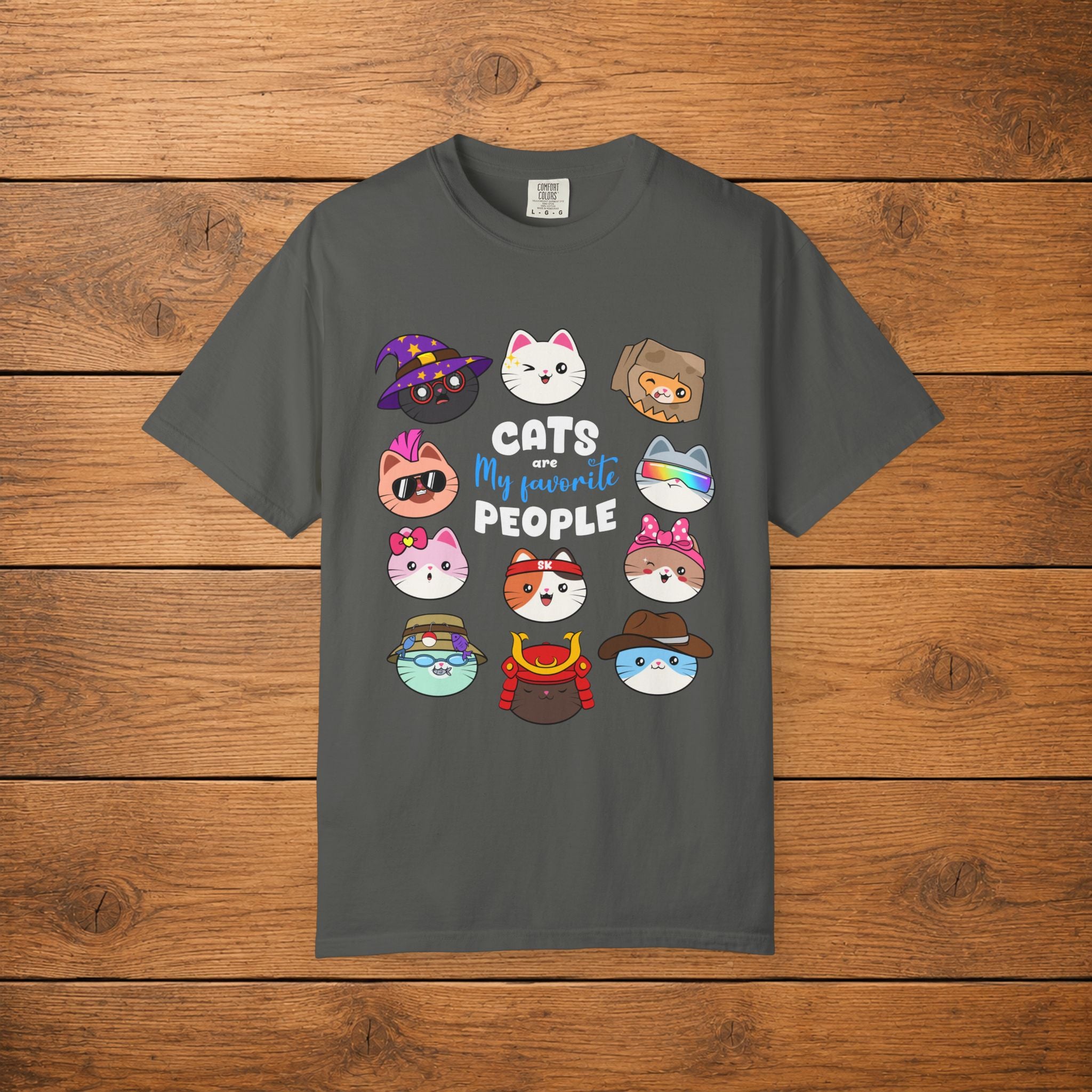 Cats Are My People T-shirt | Cute Cartoon Cat Faces