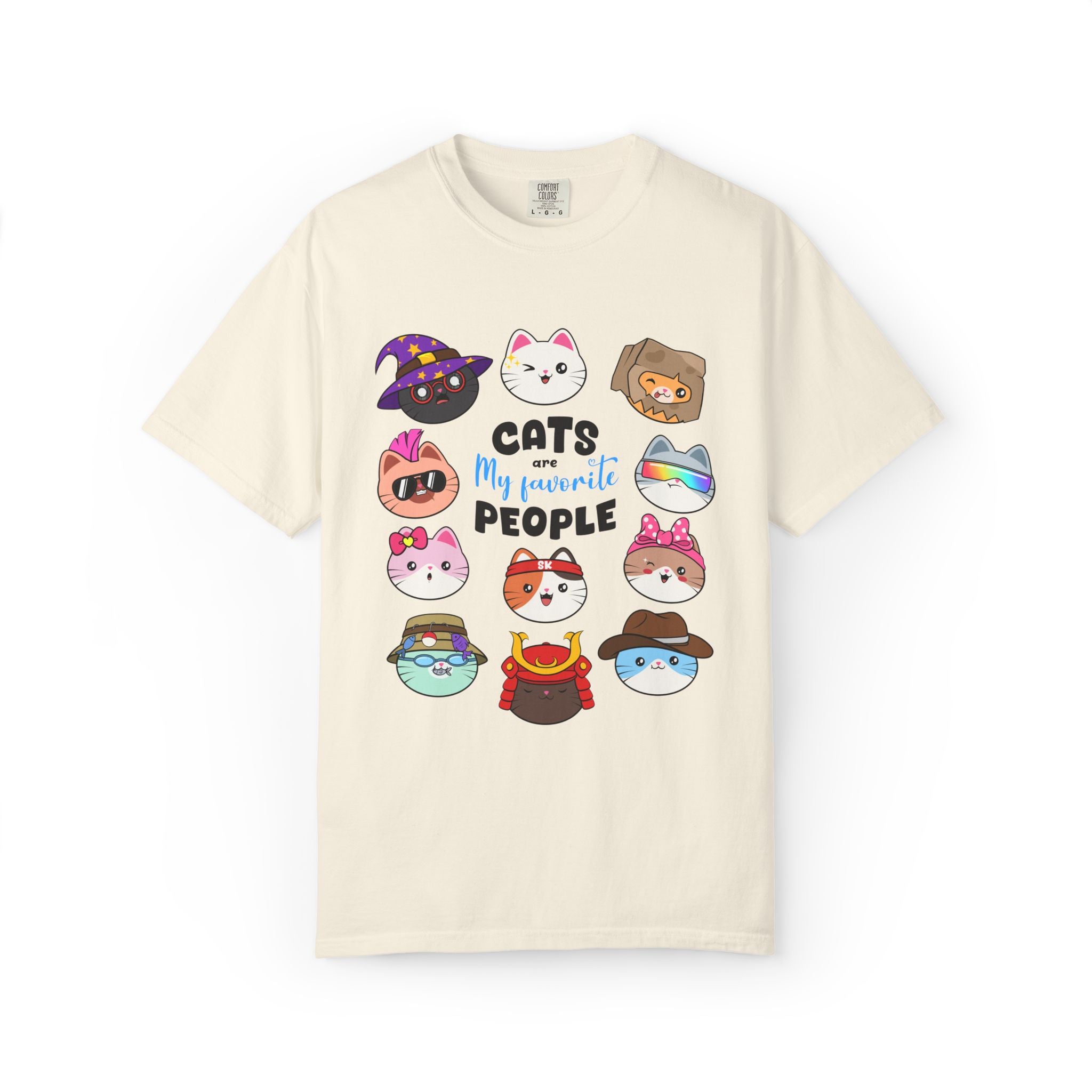 Cats Are My People T-shirt | Cute Cartoon Cat Faces