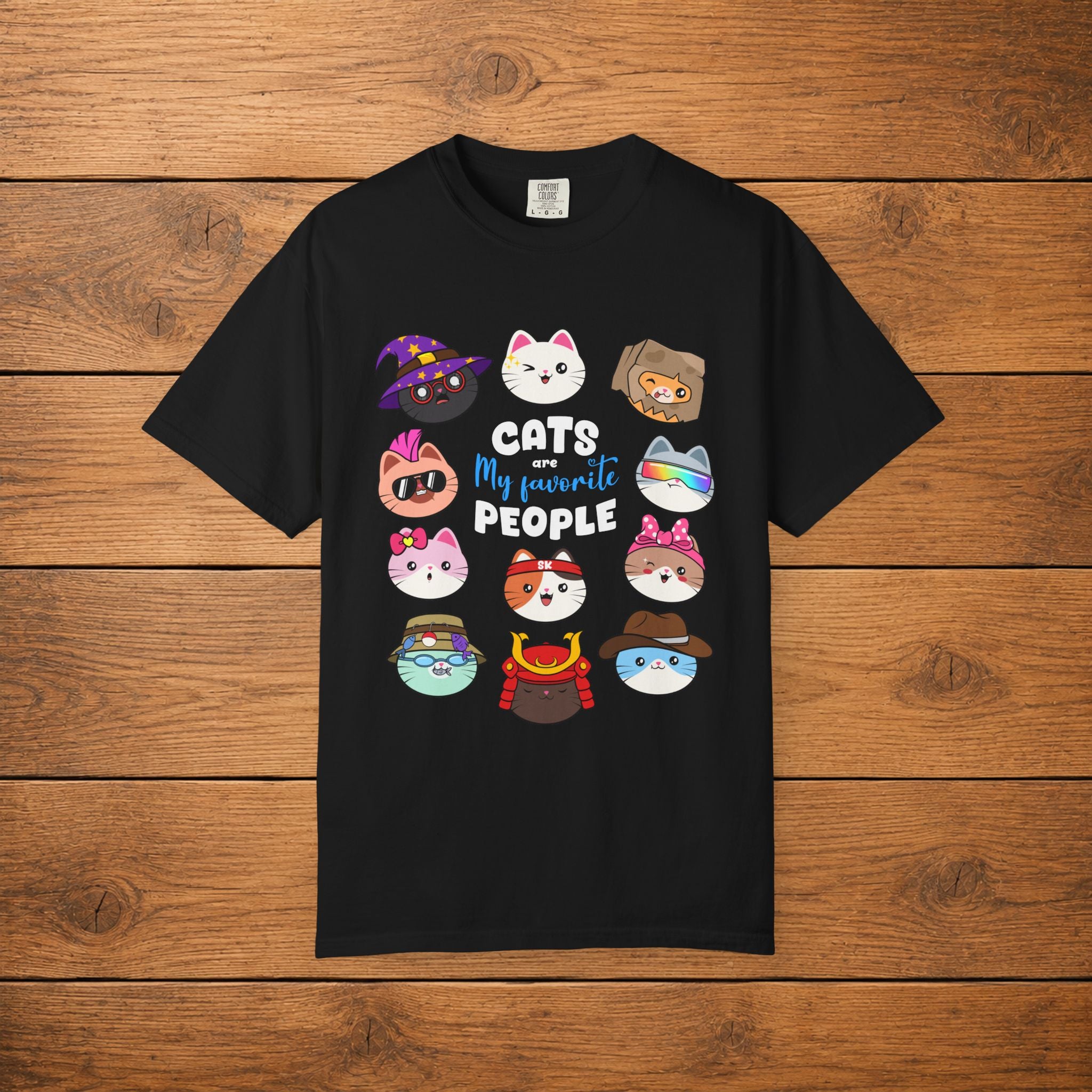 Cats Are My People T-shirt | Cute Cartoon Cat Faces