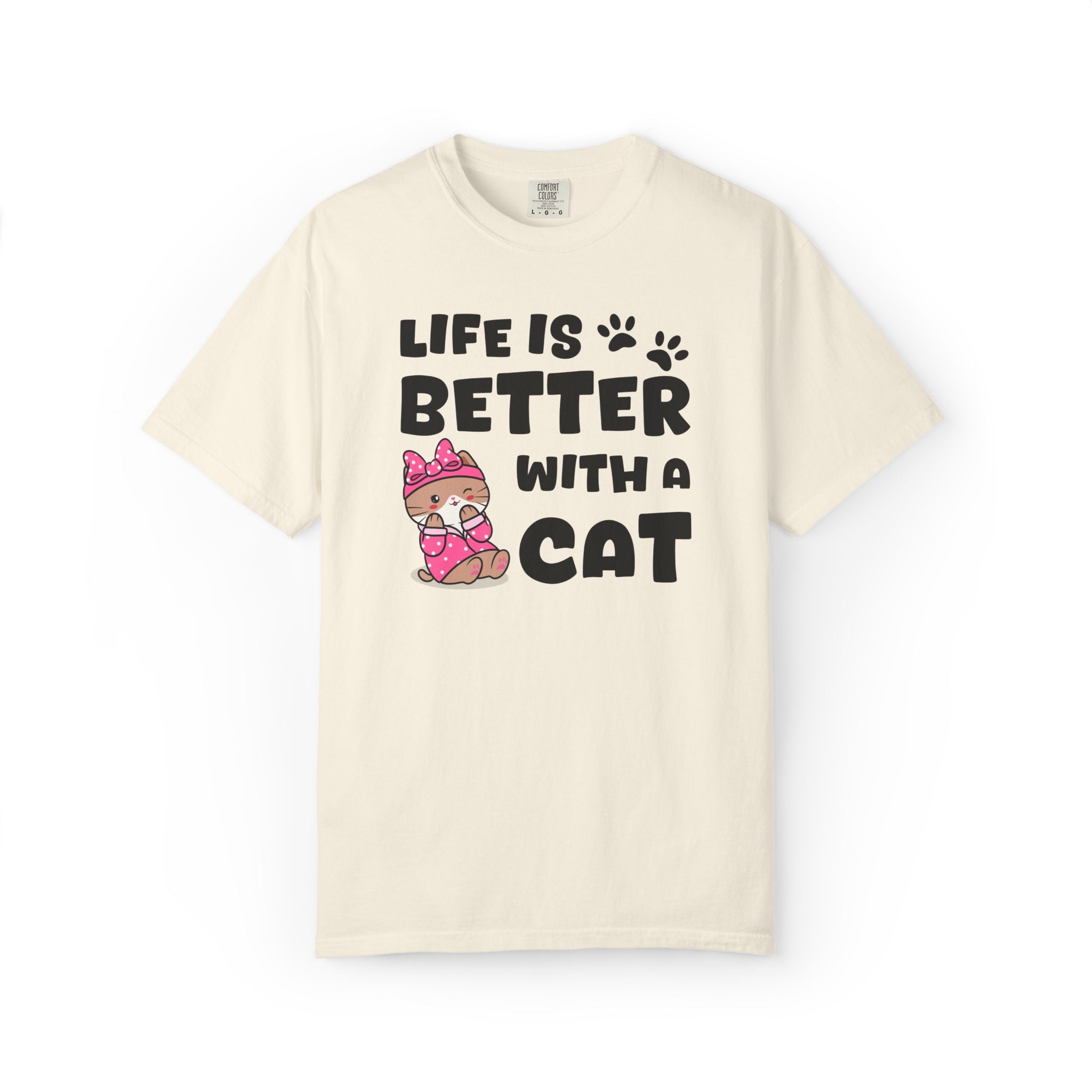 Life Is Better With A Cat T-shirt | Priscilla