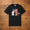 Cats Holding USA Flag T-shirt