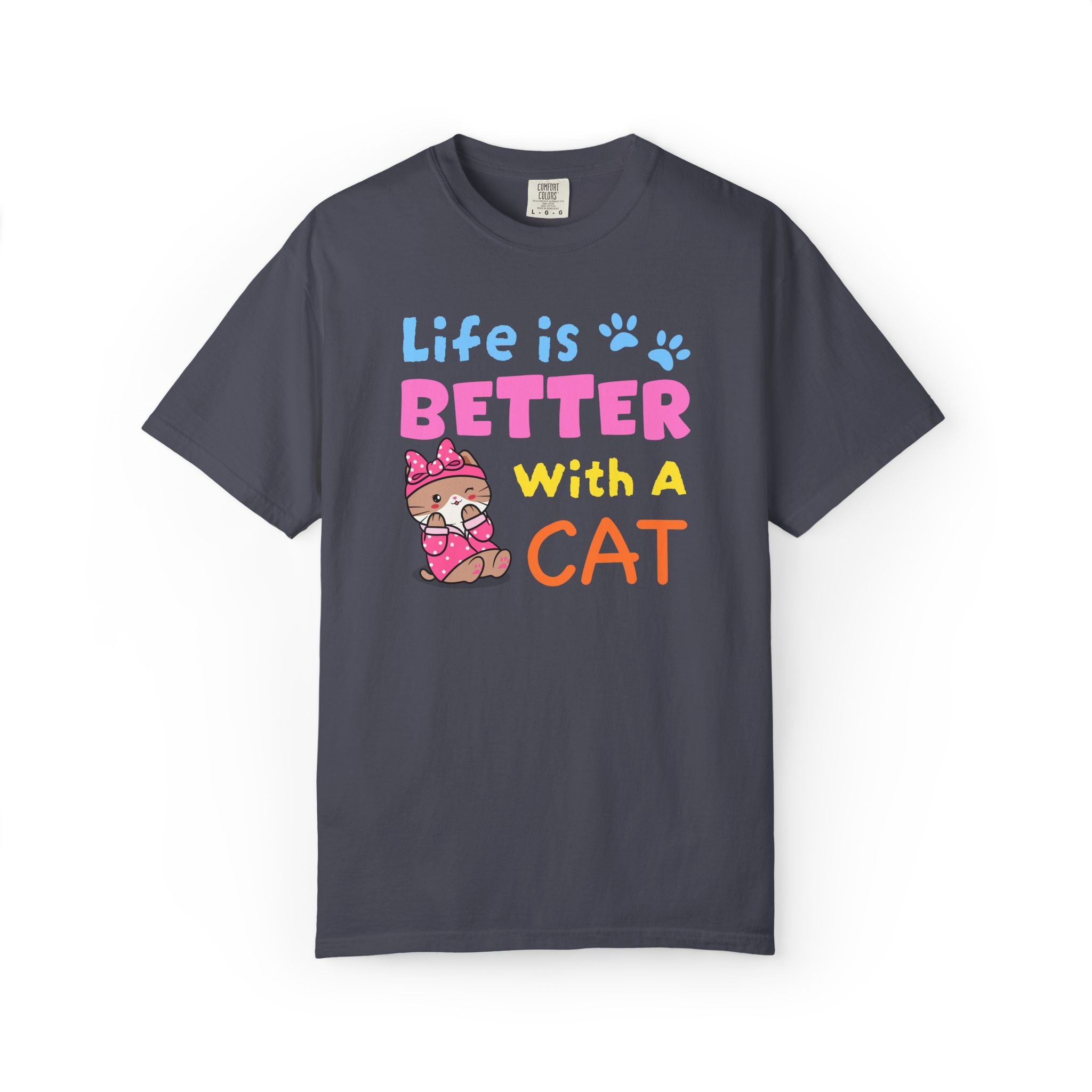 Life Is Better With A Cat T-shirt | Priscilla