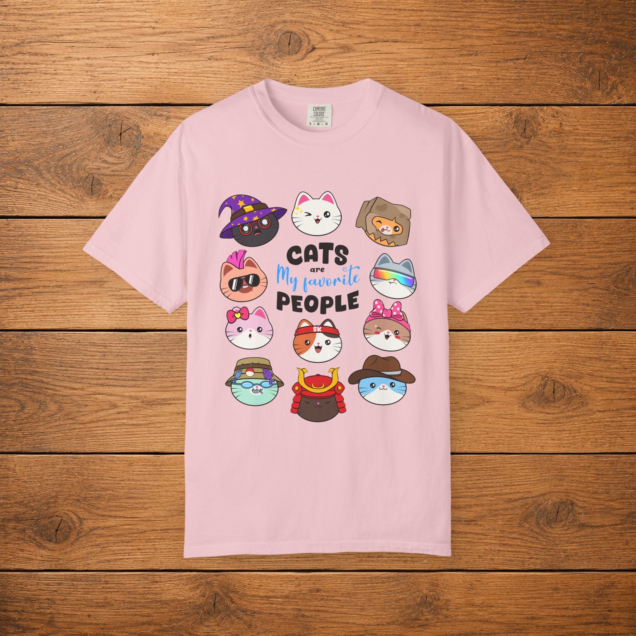 Cats Are My People T-shirt | Cute Cartoon Cat Faces