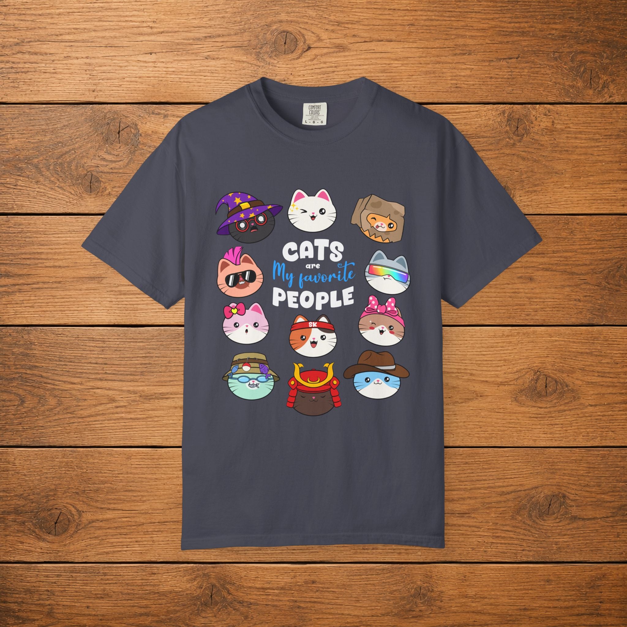 Cats Are My People T-shirt | Cute Cartoon Cat Faces