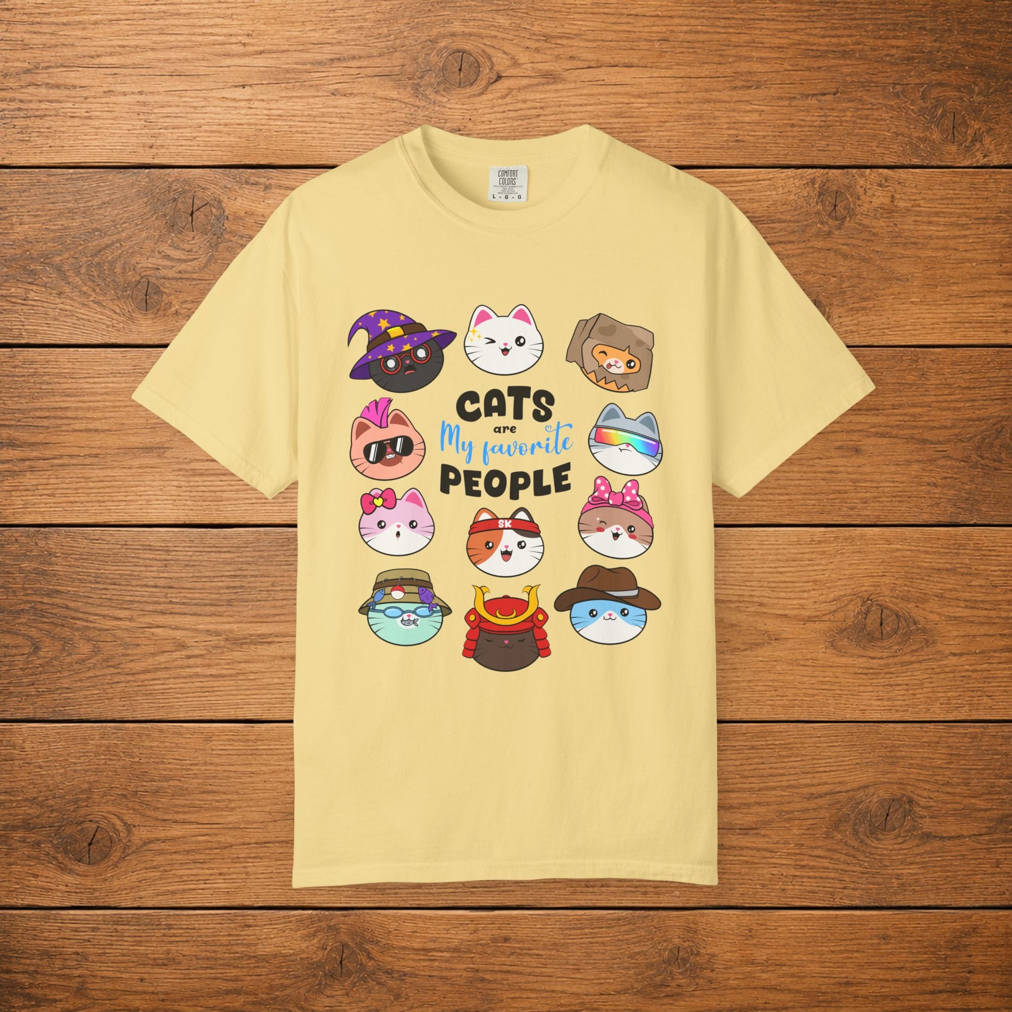 Cats Are My People T-shirt | Cute Cartoon Cat Faces