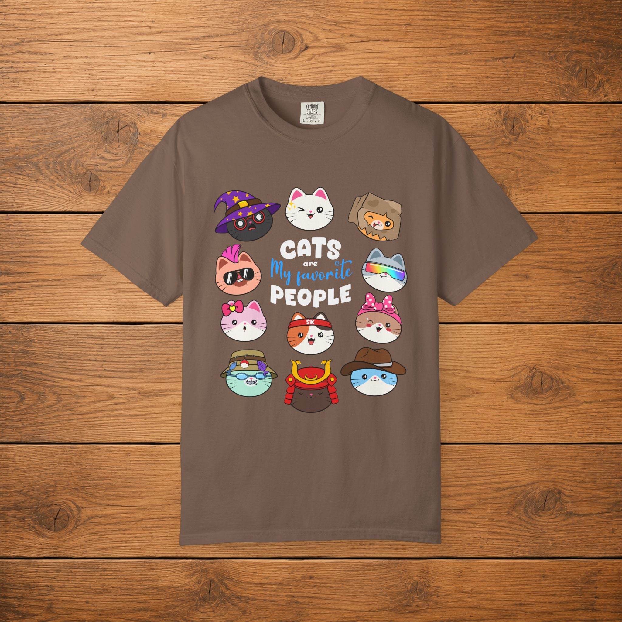 Cats Are My People T-shirt | Cute Cartoon Cat Faces