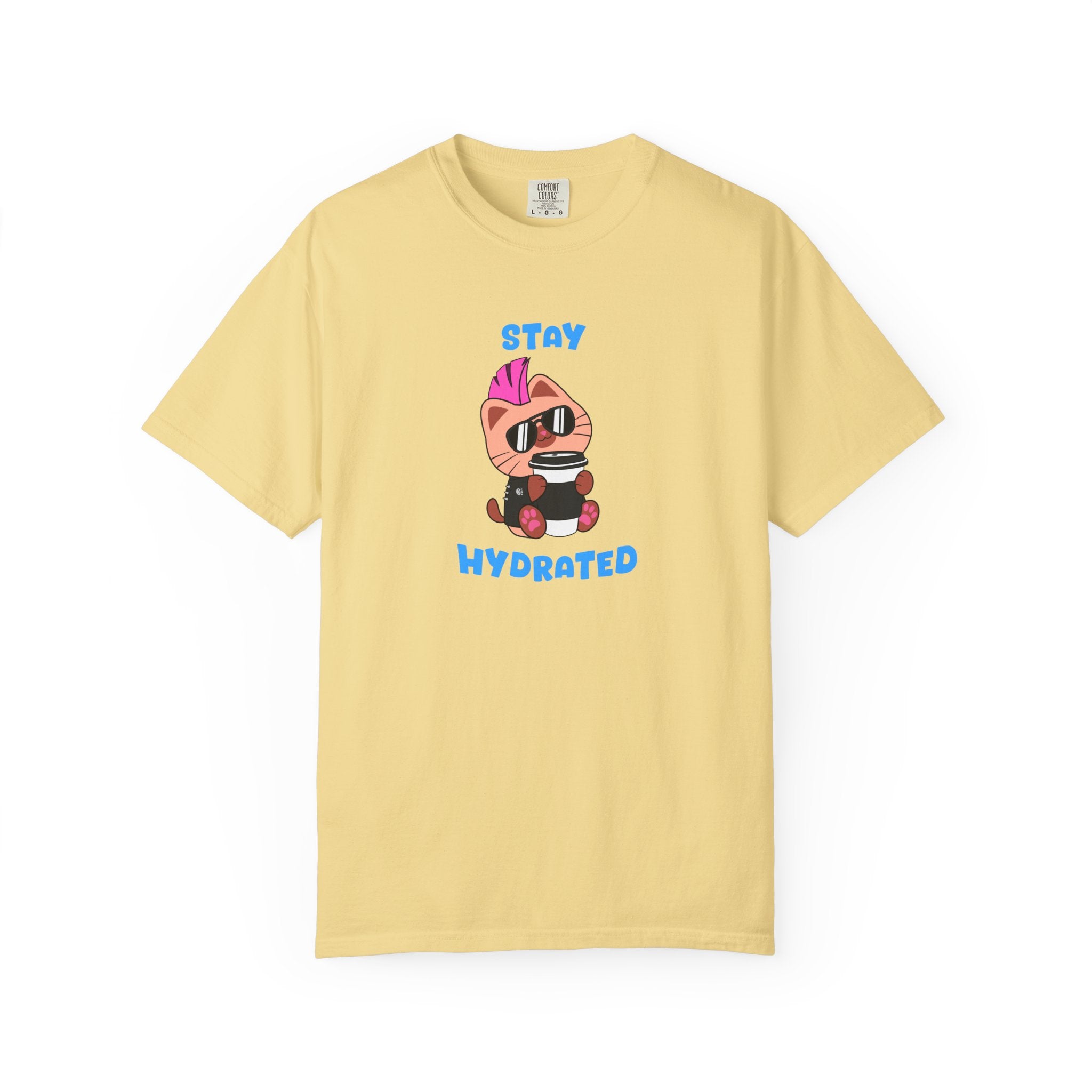 Stay Hydrated Cat T-shirt | Biscuit