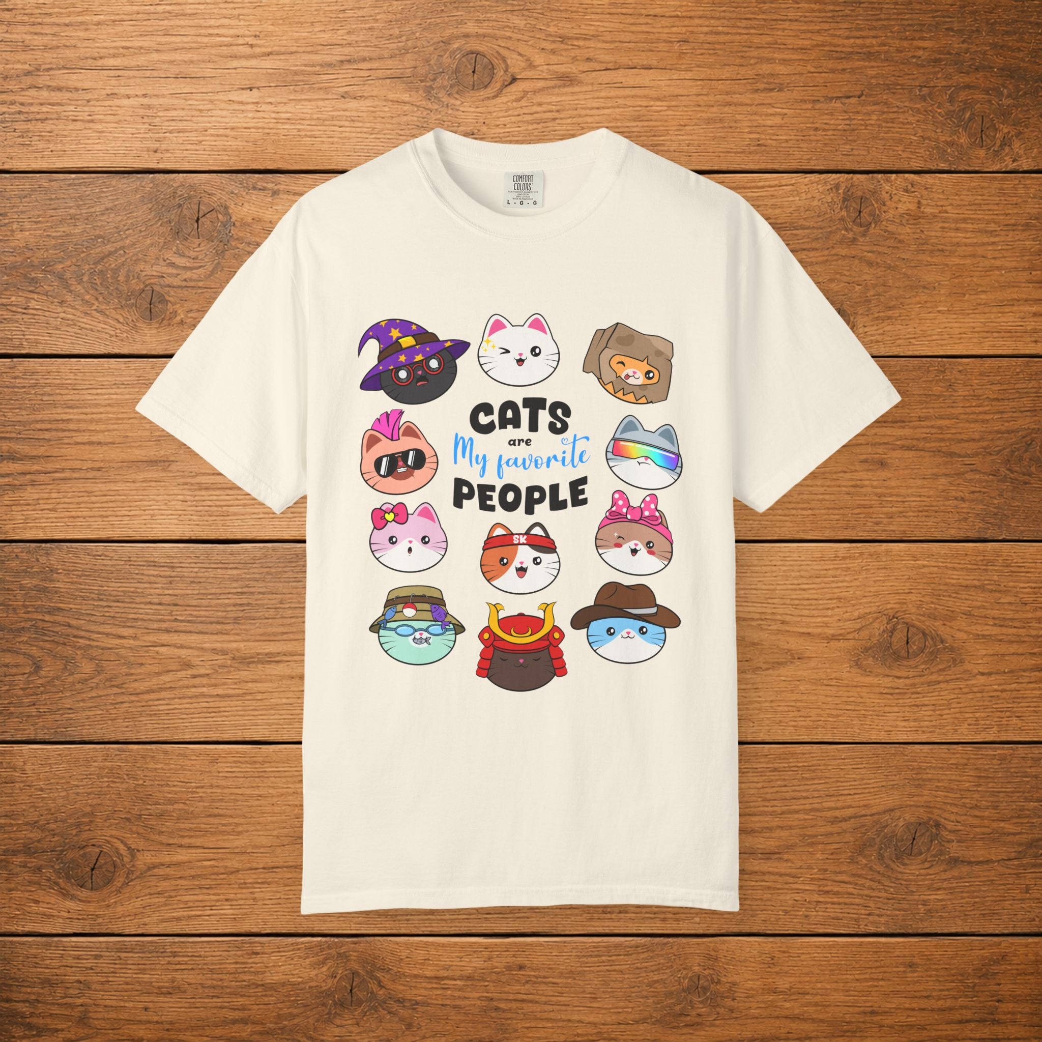 Cats Are My People T-shirt | Cute Cartoon Cat Faces