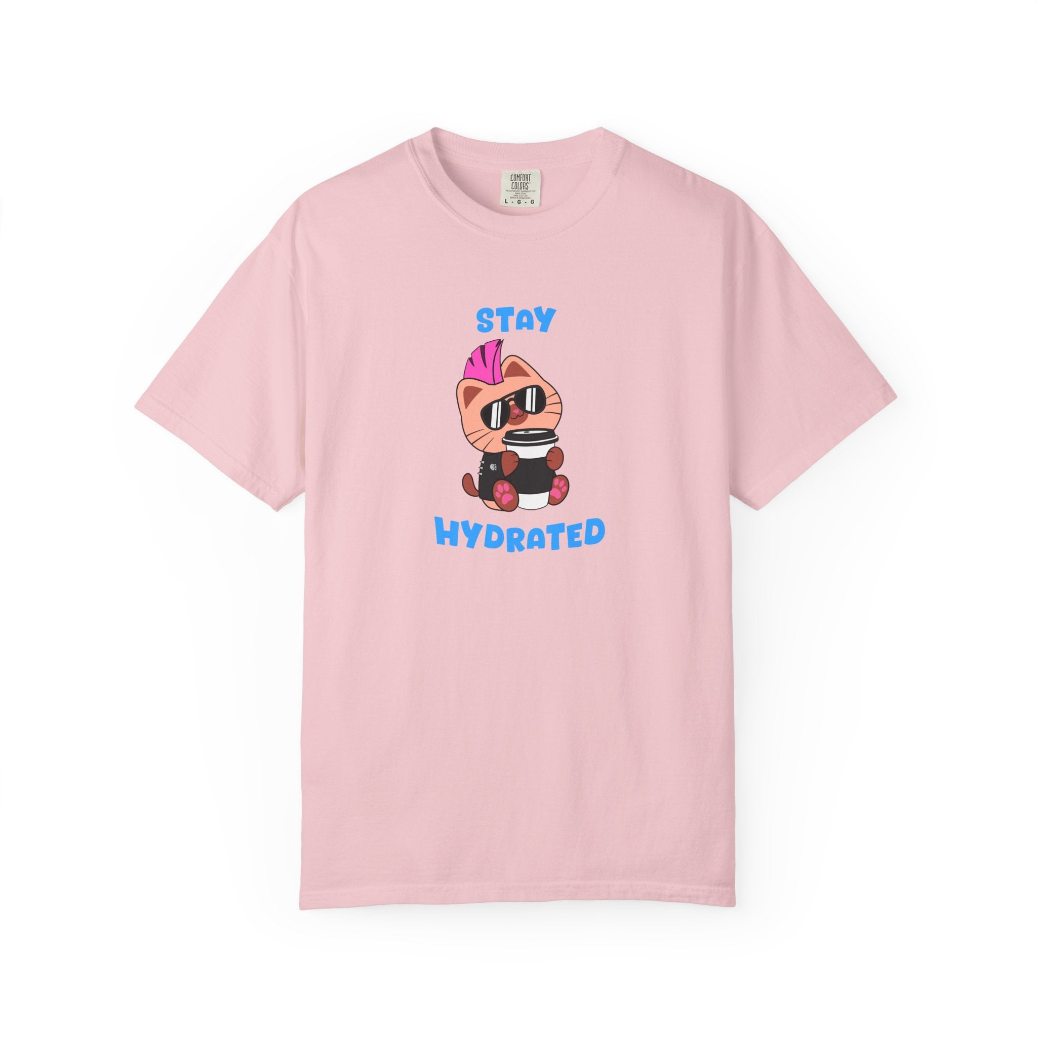 Stay Hydrated Cat T-shirt | Biscuit