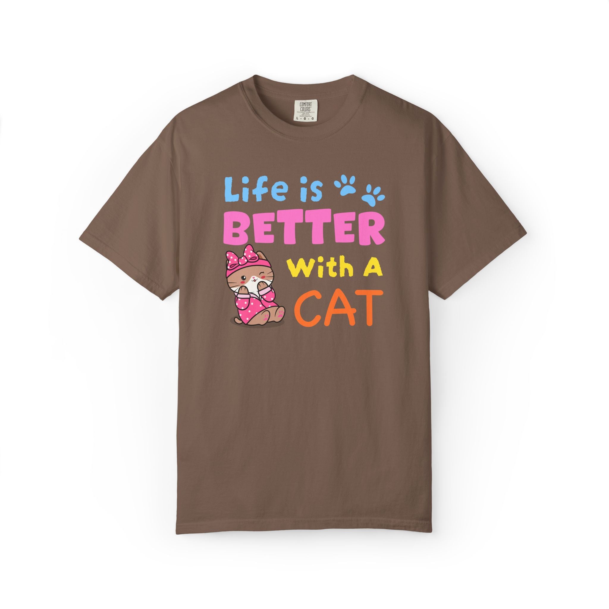Life Is Better With A Cat T-shirt | Priscilla