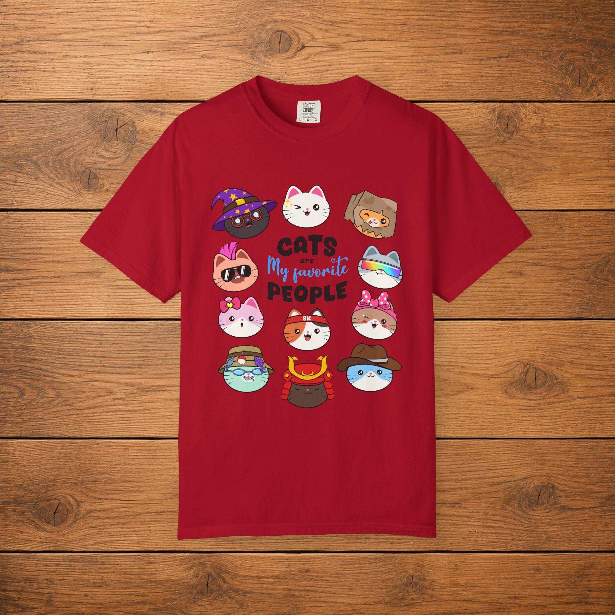 Cats Are My People T-shirt | Cute Cartoon Cat Faces