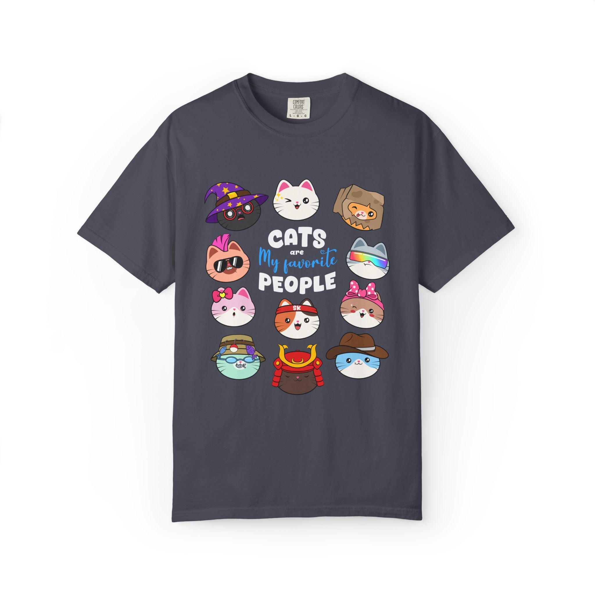 Cats Are My People T-shirt | Cute Cartoon Cat Faces