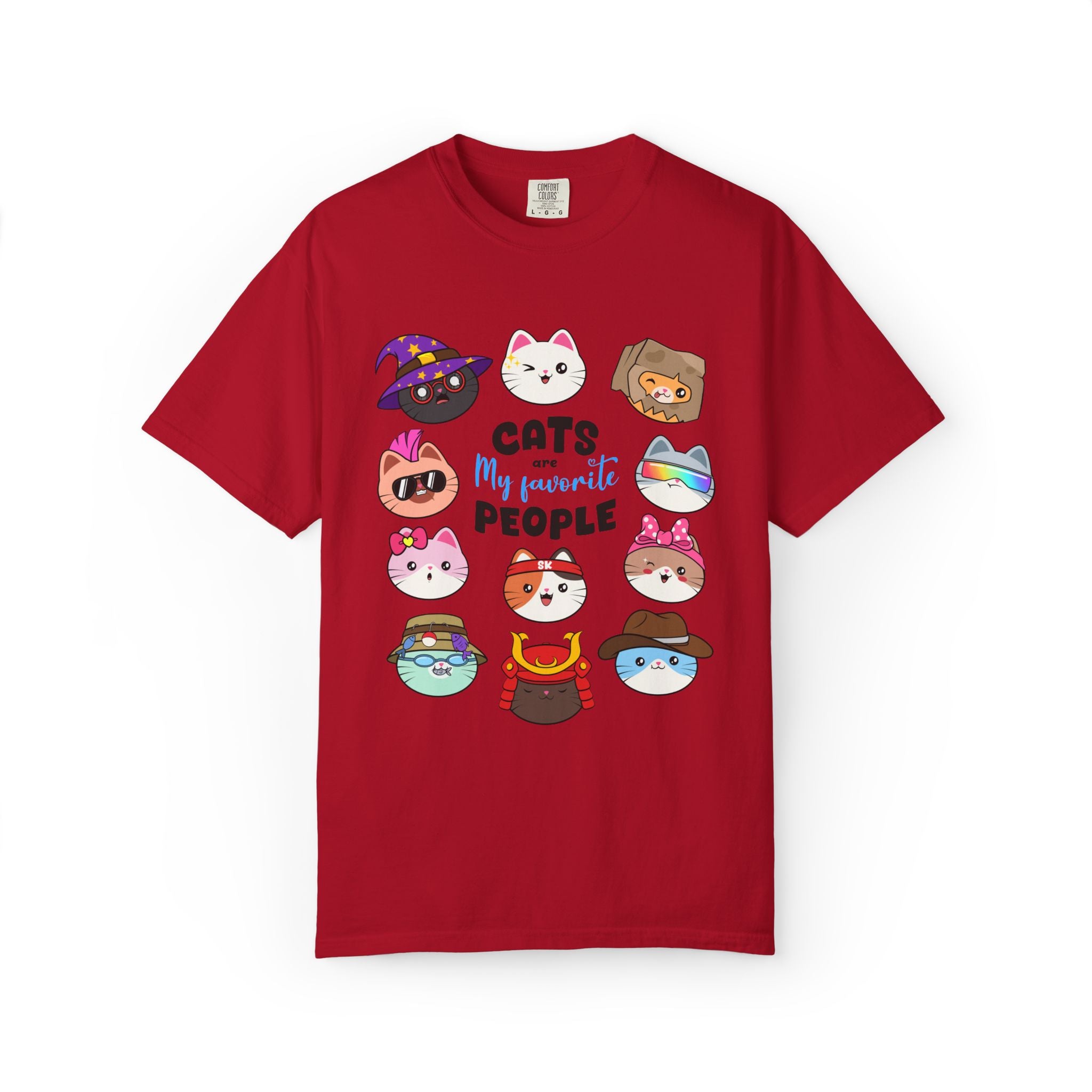 Cats Are My People T-shirt | Cute Cartoon Cat Faces