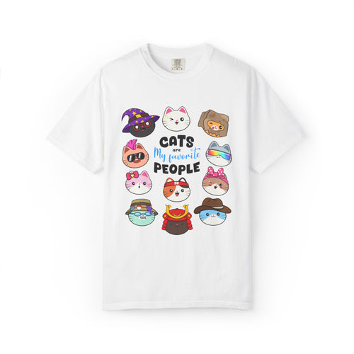 Cats Are My People T-shirt | Cute Cartoon Cat Faces
