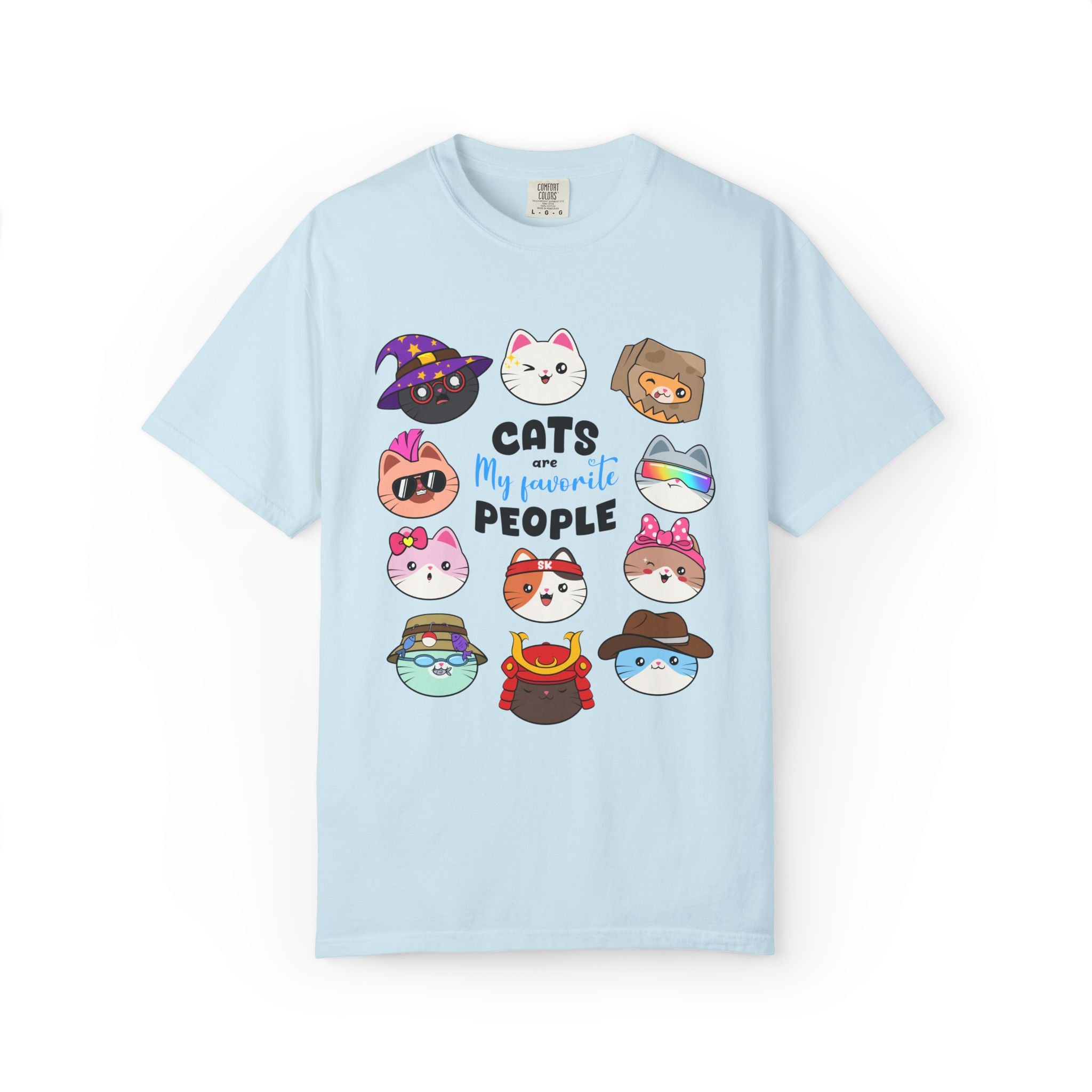 Cats Are My People T-shirt | Cute Cartoon Cat Faces