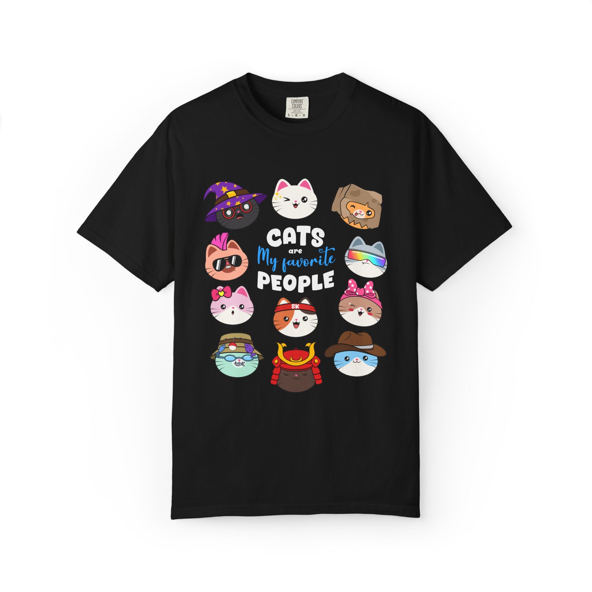 Cats Are My People T-shirt | Cute Cartoon Cat Faces